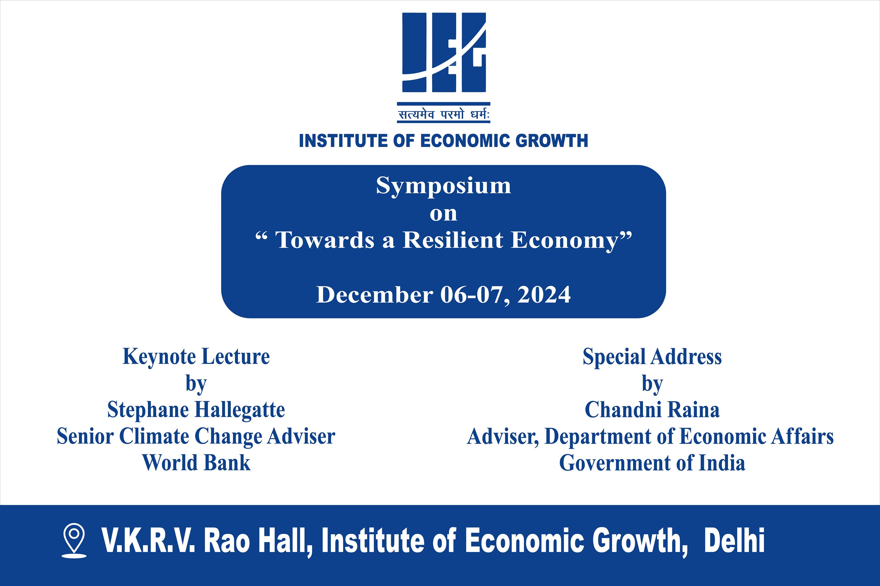 Symposium on Towards a Resilient Economy